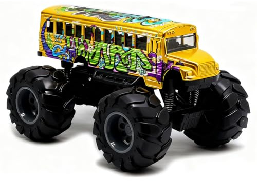 PyrrlicToy School Bus Toys, Yellow Mini Toy Buses,1:43 Alloy Puck Back School Bus for Kids,Metal Vehicles Toy,Model Cars Metal Vehicles for Kids Girls Boys Party Birthday Gift