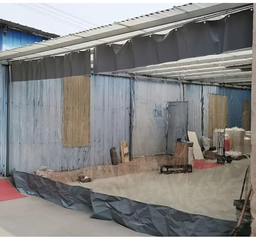 Cortinas de vinilo transparente para patio, paneles laterales de lona impermeable de 1 mm con ojales antioxidantes, PVC para pérgola, porche, cenador (3,5 x 3,5 x 3 m)
