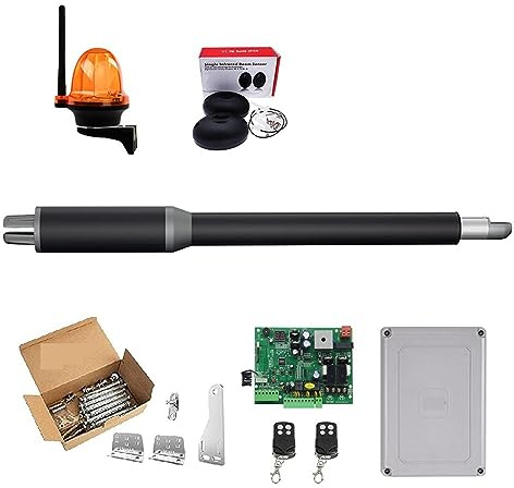 XZXXZSZ Apriporta Automatico a Battente Singolo - 10 Piedi di Lunghezza 450 libbre Apriporta con Serratura elettrica con Controllo Wi-Fi Solare(Dark Grey)