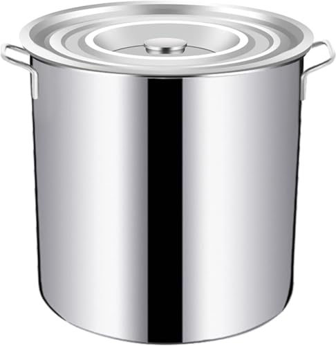 Olla Grande Y Profunda De Acero Inoxidable para Inducción, Cacerola, Olla para Cocinar, Diámetro 25 Cm, Altura 25 Cm, Onecolor, 50cm*50cm(100L)