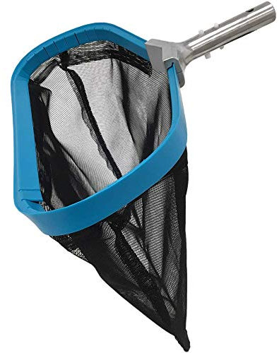 Râteau professionnel robuste de 48 cm avec poignée solide en aluminium renforcé, sac en filet de qualité commerciale – Nettoyage rapide, retrait et retrait facile des débris