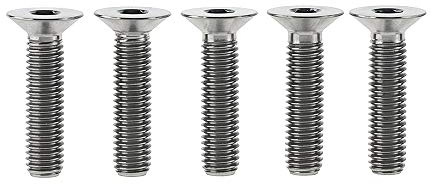 Yaruijia Titanschraube DIN7991 M6x10 12 15 20 25 30 35 40 45 mm Senkkopfschrauben Innensechskant, 5 Stück (M6 x 30 mm, Titan)