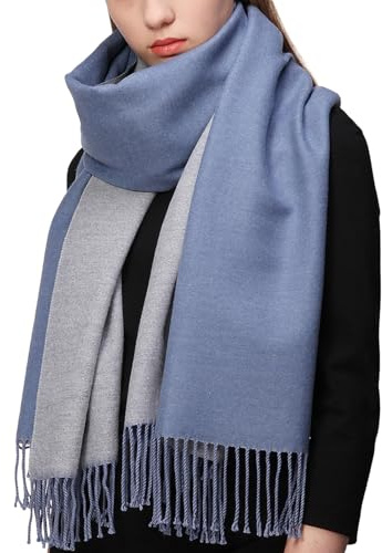 RIIQIICHY Sciarpa Regalo Donna Compleanno Invernale Blu Pashmina Scialle Caldo Sciarpone Inverno Stola Elegante