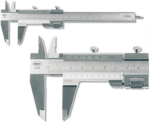Mahr 4100682 MarCal 16 GN Messschieber mit Analoganzeige, 0-280 mm Messbereich, 404 mm Länge