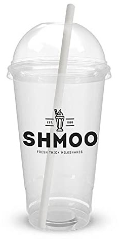 Shmoo Milkshake Large 22fl oz Disposables (Approx. 86 Cups, Lids & Paper Straws)