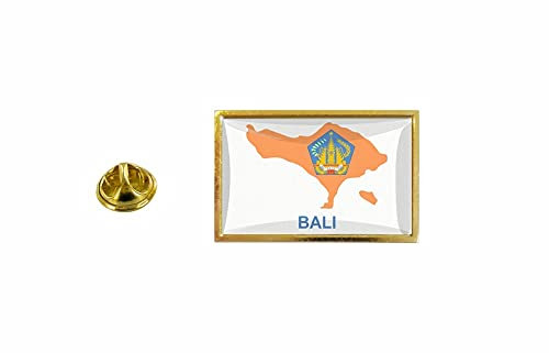 Akachafactory Pin Badge Flag Country Map Bali indonesie