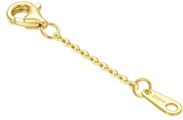 14k Real Gold 1/1.5/2/3/4 Necklace Bracelet Extender Chain, Necklace Extender Gold 14k, Durable Strong Removable Gold Chain Extender, Gold Adjustable Extension Chain for Necklace Bracelet Anklet (1.5inch, Style 1-Yellow Gold)