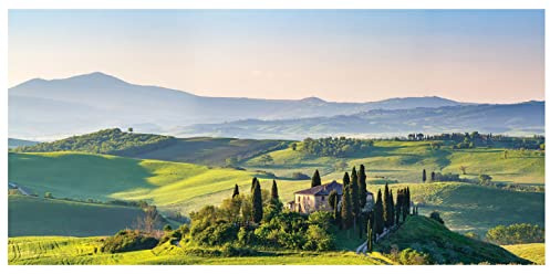 levandeo Wandbild XXL 115x55cm Leinwand Toskana Italien Landschaft Deko Leinwandbild Wanddeko Leinwandbild Bild