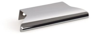 Gedotec Möbelgriffe Aluminium | 1 Stück - Falttüren-griffe Möbel | Länge: 130 mm | RITTA 0369 | Chrom poliert Optik - originelles Design | Schrankgriffe Schubladengriffe Küchengriffe Türgriffe