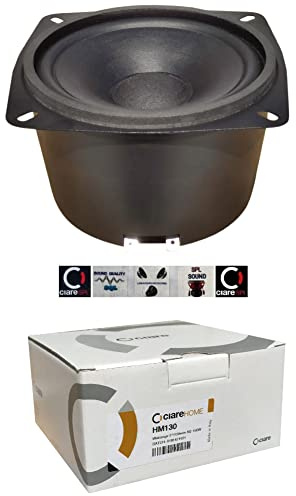 KIT Set FÜR CIARE HM130 1 Mitteltöner 13,00 cm 130 mm 5 Durchmesser, 60 Watt rms und 150 Watt max, Impedanz 8 Ohm, für Zuhause, Partys, 1 Stück + 5 kostenlose Aufkleber