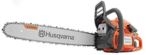 Husqvarna 450 Rancher 20 Inch Gas Chainsaw, 50.2-cc 3.2-HP, 2-Cycle X-Torq Engine, For Tree Pruning, Yard Cleanups and Firewood Cutting, 970613120
