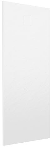Piatto Doccia 90x170 cm Bianco Effetto Pietra Rettangolare in SMC Riducibile Samos