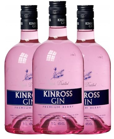 Ginebra Teichenné Kinross Wild Berry Fruits Gin 70 cl (Caja de 3 Botellas de 70 cl)
