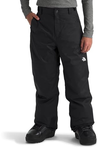 The North Face Boys' Freedom Insulated Pant | Waterproof Snow Pants for Ski & Snowboard, Ankle Gaiters, Adjustable Waist, Secure Zip Pockets, TNF Black, Medium