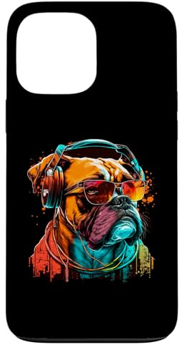 DJ Bulldog Headphones For Men Boys Women Kids Case for iPhone 13 Pro Max