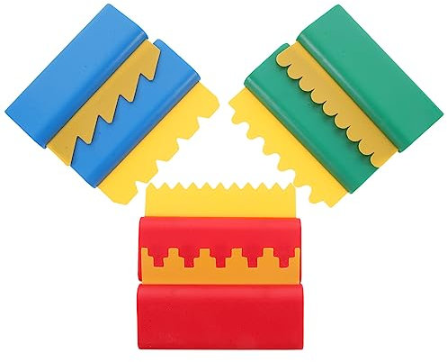 HOODANCOS 6pcs Painting Scrapers for Boy Girl Ergonomic Draw Tools for Diy Art Projects Graffiti and Line Painting Reusable Creative Brushes for Imagination and Color Cognition