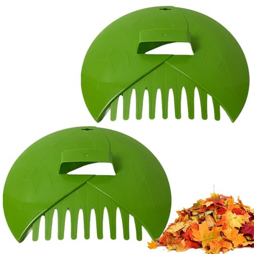 Ramasse-feuilles, râteaux à main pour ramasser les feuilles - 2 pièces pelles à feuilles de jardin râteaux à main - Griffes de ramassage de feuilles, ramasseur de feuilles supérieur, grand ramasseur d
