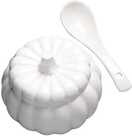 Ciieeo 1 Satz Kürbisbecher Weiße Suppentassen Kürbis-dessert-schüssel Einzugsschale Kreative Kürbisförmige Schüssel Lebensmittelbehälter Zuckerschüssel Kürbis Suppenschüssel Keramik