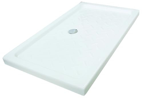 ONDÉE, Receveur de douche CERA, Receveur haut à poser, 100x80, Facile d'entretien, Picots antidérapants, Gré émaillé ou céramique, Livré sans bonde, Blanc