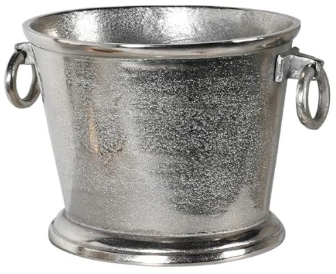 Vintage Style Ice Bucket Aluminium Metal Distressed Effect Footed Champagne Bucket Drinks Cooler with Handles Party Entertaining Serveware Drink Cooler Ice Tub Drinks Bucket