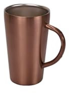 SUREK wiederverwendbar Doppelschichtige Edelstahlbecher mit Griff, Kaffeetassen, Heimtrinkbecher, isolierter Bierbecher, Camping-Metallbecher, Teebecher Stabiler