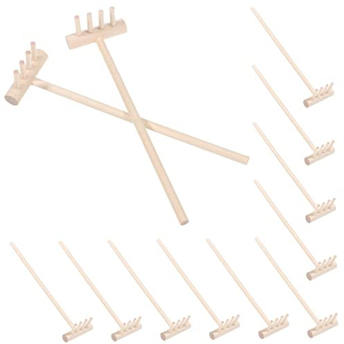 HEMOTON 12pcs Mini Zen Garden Rake Kit Bamboo Sand Rakes Miniature Garden Decoration Tea Table Accessories Compact Design for Home Office