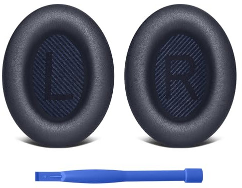Meliya Replacement Earpads for Bose QuietComfort 35 & Quiet Comfort 35 II Headphones, Ear Pads Cushions with Soft Protein Leather and Noise Isolation Foam for Bose QC 35ii/35/25/15 QC2/Ae2 (Blue)
