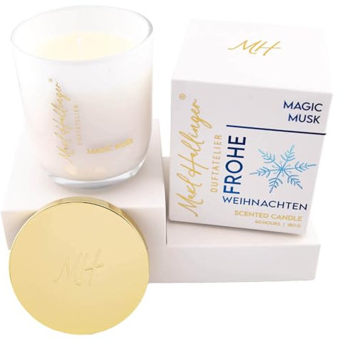 Hallingers Genuss Manufaktur Weihnachts Duftkerze aus Sojawachs bis 40h Maxl Hallinger, scented candle, Duftkerzen im Glas