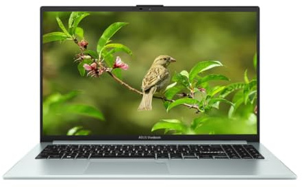 ASUS 2025 Lightweight Laptop, 15.5 FHD OLED Display, Intel i3 Processor Up to 3.79GHz, 8GB Ram, 256GB SSD, Backlit Keyboard, Super-Fast WiFi, HDMI, Windows 11 OS, Pastel Blue (Renewed)