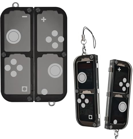 DLseego 4 Game Storage Magnetic Case Holder for Switch Lite/Switch/Switch OLED Games, Portable Switch Game Memory Card Storage, Hard Acrylic Detachable Card Cases Box - Black