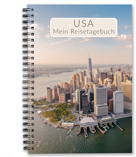 USA Reisetagebuch | abwechslungsreiches Reisebuch Travel Journal Tagebuch für Amerika mit Reiseplanung | Perfektes New York Geschenk für Rundreise oder Städtetrip | Für 3 Wochen | DIN A5
