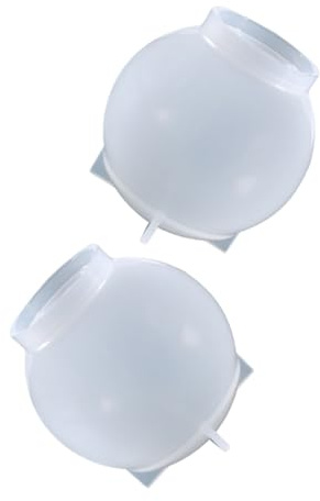 Veemoon 2piezas Molde De Resina Esférica De Silicona Para Bola De Cristal Molde De Esfera Redonda Para Manualidades De Resina Decoración Del Hogar Muestras De Plantas De Silicona Para Epox