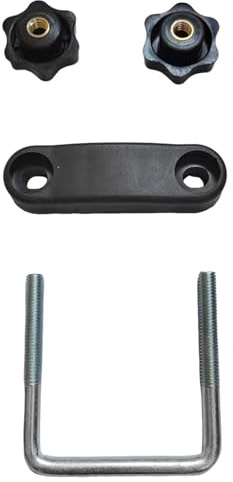 AsrMyjcx Dachbox U Bügel Klemme mit Befestigungsschelle Und Montagebügel Halteclip Als Zubehör für Querträger Aus Eisen für Dachkoffer auf Und Transporter, Loch zu Loch 8cm