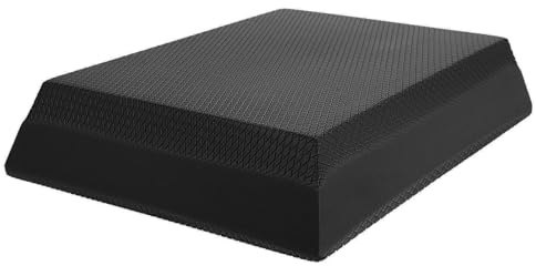 Kichvoe Almohadilla de Equilibrio para Yoga y Pilates, Colchoneta Portátil Negra de Espuma Antideslizante, Cojín de Entrenamiento para Fitness y Ejercicios en Casa o Gimnasio
