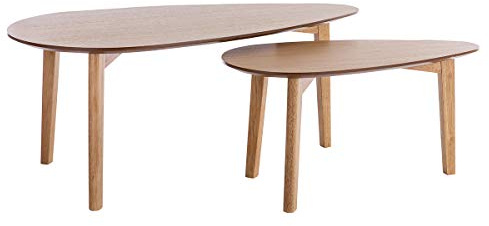 Miliboo Tables Basses gigognes scandinaves Bois Clair chêne (Lot de 2) ARTIK