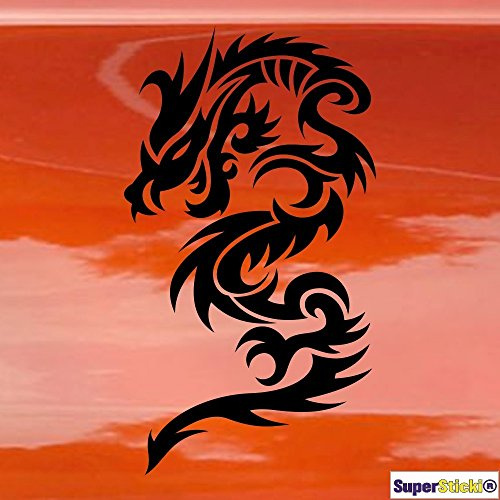Tribal Drachen Dragon 8 Autoaufkleber Auto Aufkleber Decal Sticker von SUPERSTICKI® aus Hochleistungsfolie für alle glatten Flächen UV und Waschanlagenfest Profi Qualität