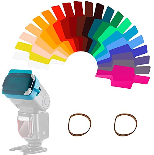 20 Piezas Cámara Luz Filtros Colores, Transparente Filtros Colores, Corrección Filtro Fotográficos, Colores Filtros Fotográficos, para Luces Estudio, Filtro Corrección, Cabezales Flashes