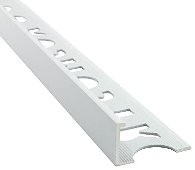 Alu L-Profil Fliesenschiene Fliesenprofil Schiene 2,7m 10mm weiß matt | Als Kantenschutz für sichtbare Außenecken und saubere Fliesenabschlüsse, 10mm Profilmaß, 2,7m, Aluminium, matt, weiß