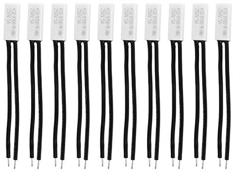 Interruttore Termico, Interruttori di controllo della temperatura KSD9700 10 pezzi, interruttore di controllo della temperatura normalmente aperto Sonda in plastica con protezione termica(40 ℃)