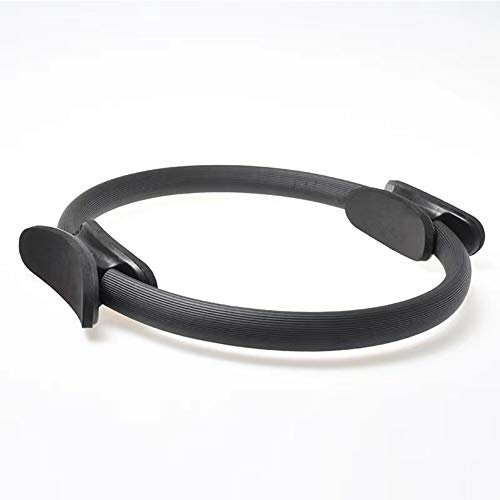 Pilates Ring Magic Ring, 15,5 Zoll Dual-Griff Pilates Ring Fitness Yoga Ring, geeignet für Familiensport Rumpfkrafttraining um Gewicht zu verlieren (Schwarz)