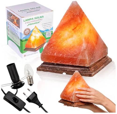 SUPERBUTELKI.PL Lampada di Sale dell’Himalaya 3–5 kg dal Punjab Pakistan – Lampada di Cristallo Naturale in Pietra di Sale