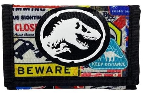 Jurassic World - Billetera, Monedero, Cartera, Complementos, Multicolor, Unisex, Producto Oficial (CyP Brands)