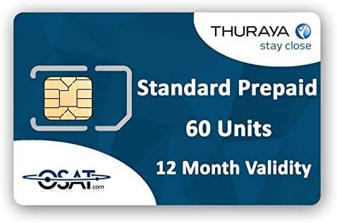 OSAT Tarjeta SIM estándar de teléfono satelital Thuraya con 60 Unidades / 40 Minutos