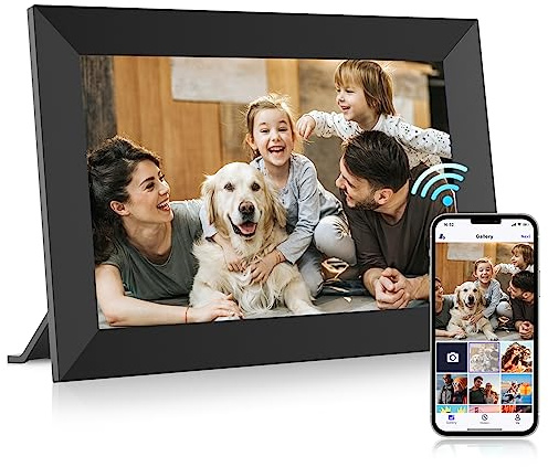 Uhale Digital Picture Frame 32GB Storage 10.1 Inch WiFi Electronic Photo Frames SD Card Slot IPS Touch Screen HD Display Auto Rotate Slideshow Share Videos Photos Instantly Send Wishes Remotely