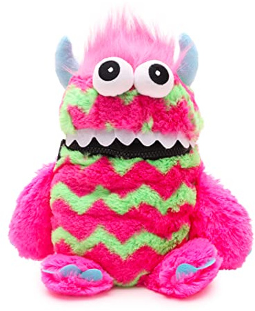 Toyland® 9 (23cm) Peluche Monstre Inquiet de Couleur Rose et Verte - Aime Manger Vos Inquiétudes