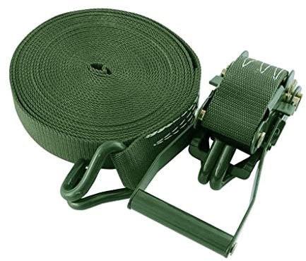 Spanngurte, 2,5 Tonnen Zugkraft – 5 cm breit, robuste Spanngurte, Zurrgurte for Frachtgurte, gebündelt, große, kleine Fahrzeuge mit Doppel-J-Haken (Größe: 15 m) (grün 6 m) ( Color : Green , Size : 8m