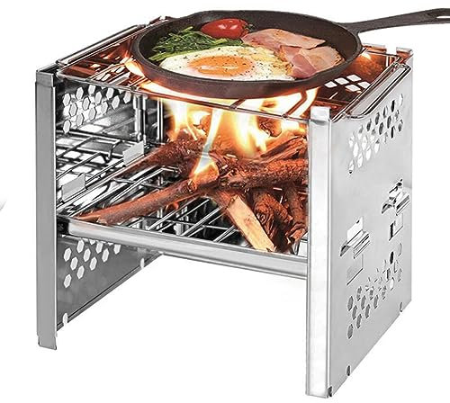 Barbecue-Holzkohlegrill Multifunktions-Grill-Feuerstelle, klappbares Grillregal, Grillofen zum Kochen im Freien, Camping, Strand, Reisen, Picknick, Hinterhof Stand-Up-Propangrill