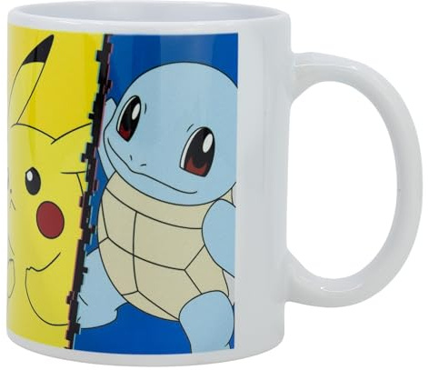 STOR Tazza in Ceramica Pokémon 325ml - Tazza da Colazione con Design Originale in Sublimazione - Prodotto Ufficiale Marvel - Ideale per Caffè e Tè
