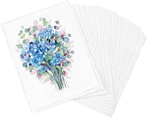 30 Pezzi A5 Carta Fatta a Mano Carta di Riso Carta Acquerello Carta Cotone Carta Acquerello 300 gr Cotone Partecipazioni Matrimonio Sketchbook Acquerelli Inviti Matrimonio Arti e Mestieri fai-da-te