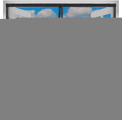 Fly Screens for Windows with Zip Opening for Roof Window 285x270 cm, Nets to Keep Bugs Out Mosquito Protector Insect Screen Easy Access to Open and Close Windows Black New-Version